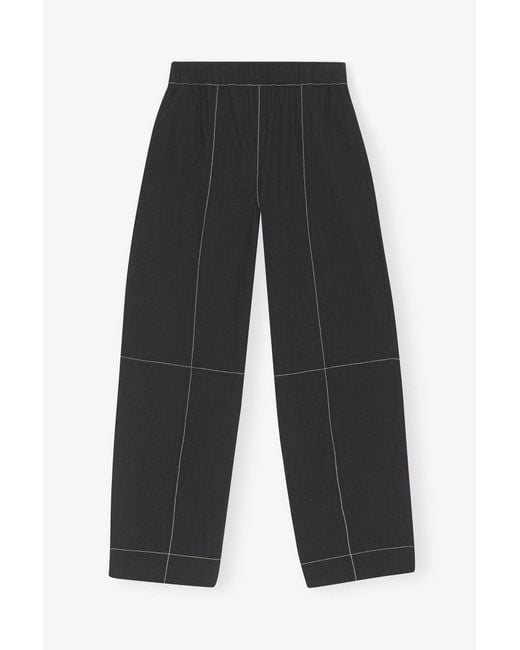 Ganni White Elasticated Curve Pants