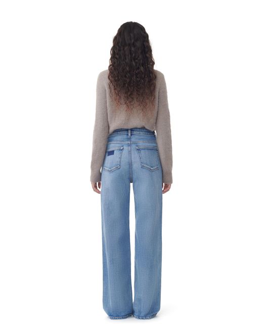 Jean Andi Mid Blue Vintage Taille 25W/34L Coton/Élasthanne/Coton Biologique Ganni