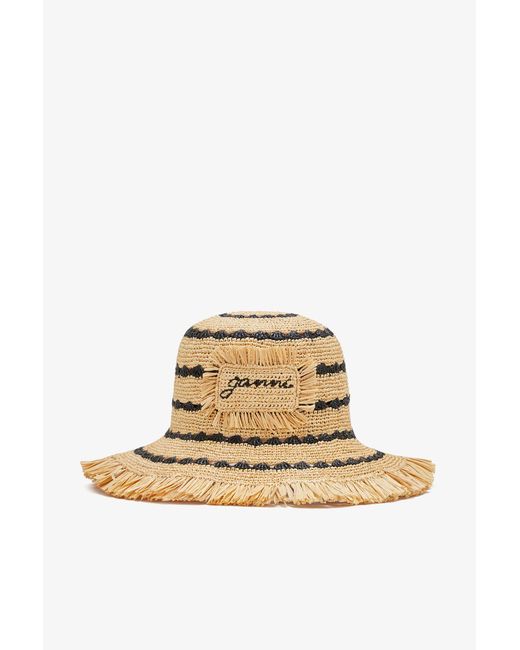 Ganni Natural Bucket Hat