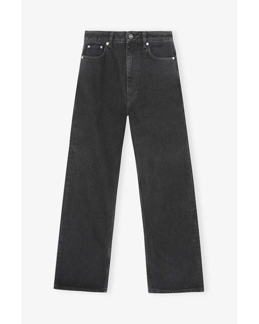 Ganni Black Betzy Cropped Jeans