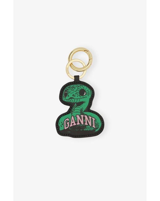 Ganni Green Snake Keyring