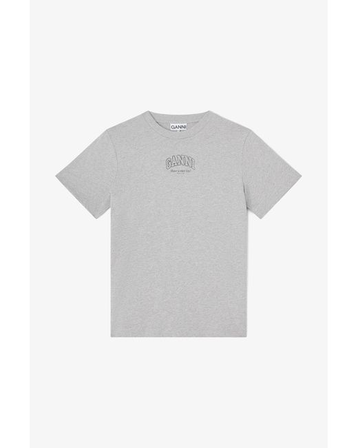 Ganni Gray Essential T-Shirt