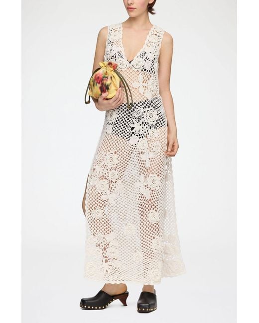Ganni White Long Dress