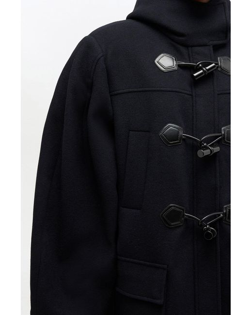 Ganni Black Wool Duffle Coat