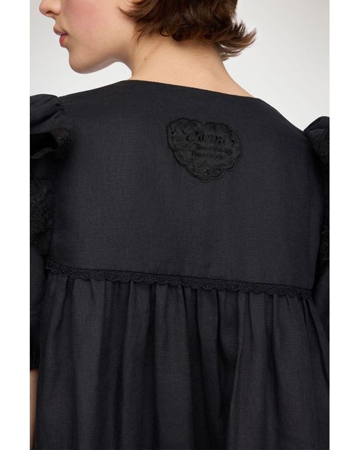 Ganni Black Mini Dress