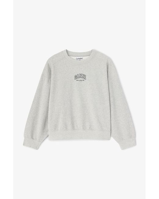 Ganni Gray Essential Crewneck