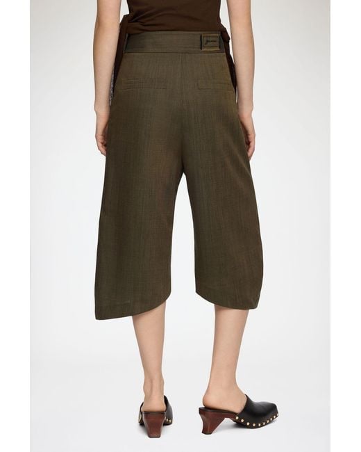 Ganni Green Capri Trousers