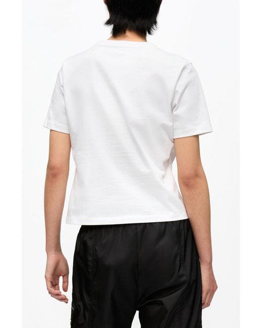 Ganni White Cropped Heart T-Shirt