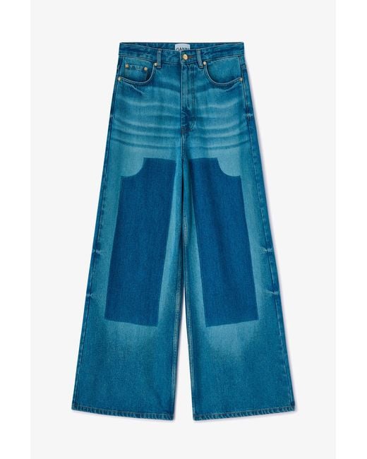 Ganni Blue Baggy Jeans