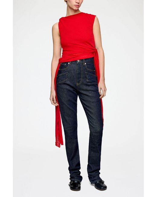 Ganni Red Skinny Jeans