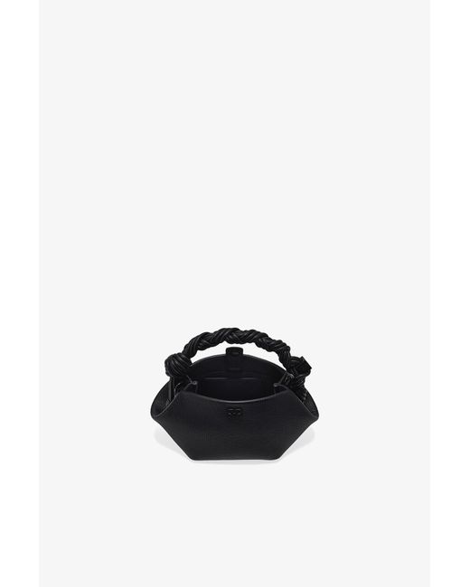 Ganni Black Grained Mini Bou Bag