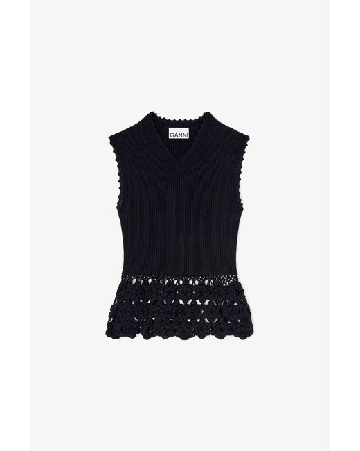 Ganni Blue Vest