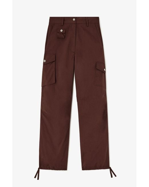 Ganni Red Cargo Trousers