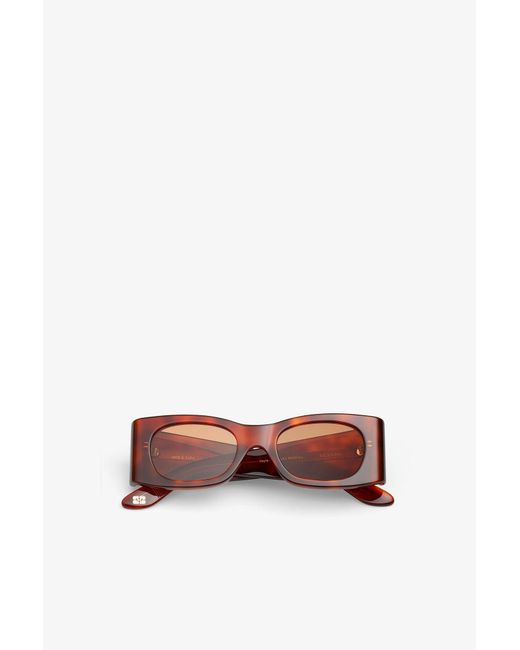 Ganni White X Ace & Tate Kayla Sunglasses