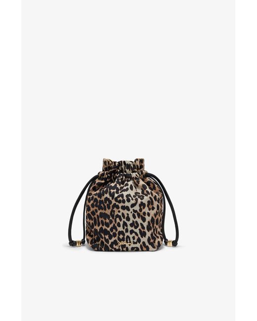 Ganni Black Printed Bou Bucket Pouch