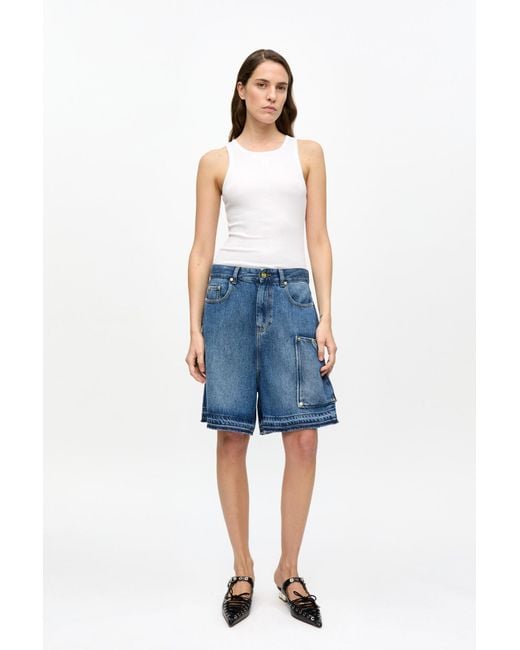 Ganni Blue Denim Shorts