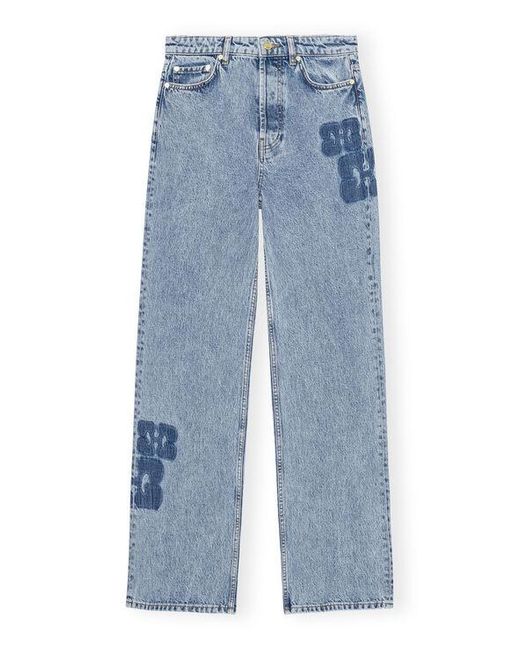 Ganni Blue Patch Izey Jeans