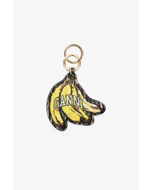 Ganni Metallic Joy Banana Keyring