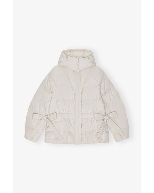 Ganni White Tech Oversized Puffer Jacket