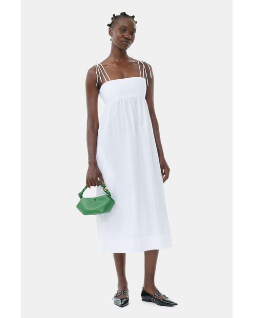 Ganni Mini Bou Bag in White | Lyst