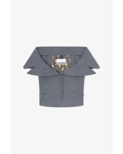 Ganni Blue Vest