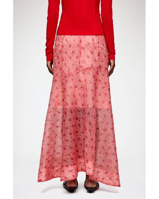Ganni Red Skirt