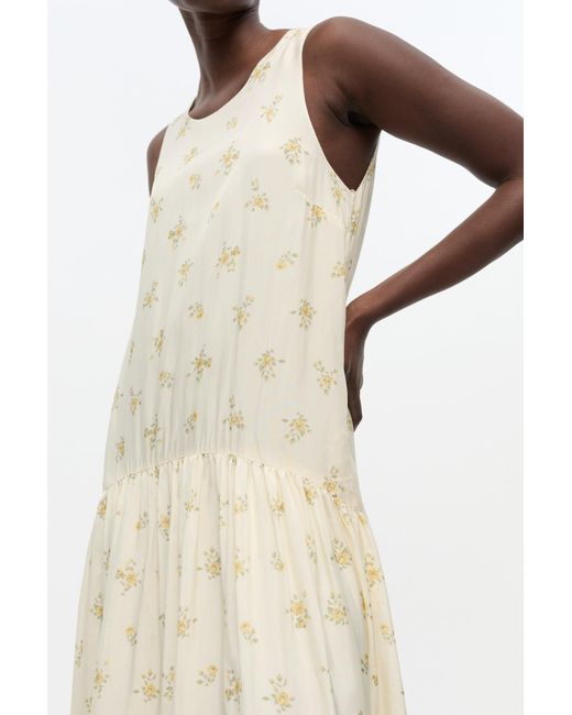 Ganni Natural Ivory Floral Dress