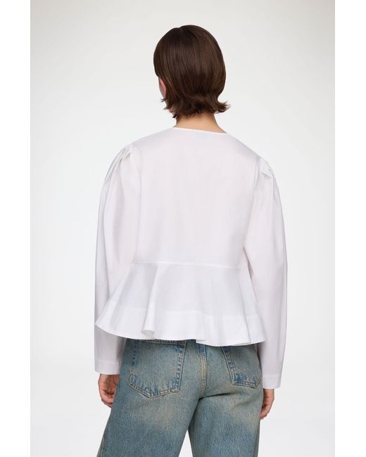 Ganni White Blouse