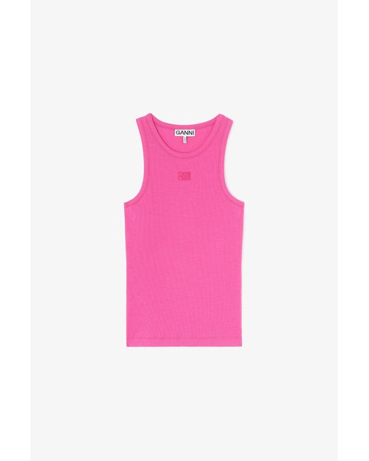 Ganni Pink Tank Top