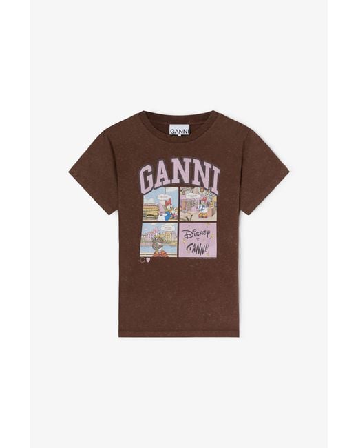 Ganni Brown Daisy Duck Comic T-Shirt