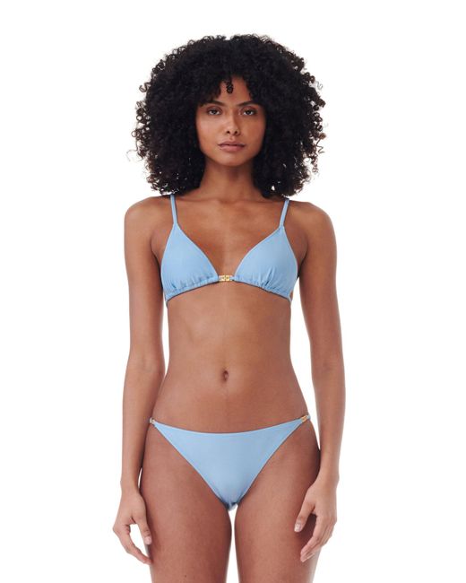 Ganni Multicolor Blue String Bikini Top