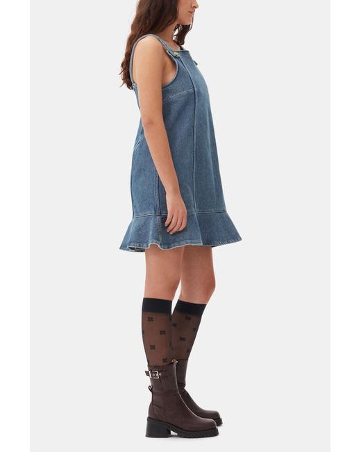 Ganni Blue Denim Mini Dress