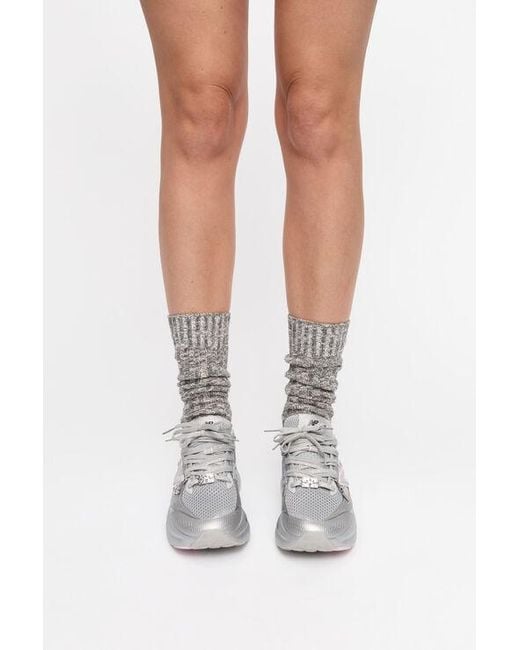 Ganni White X New Balance And Fft Trainers Polyester/Polyester/Spandex