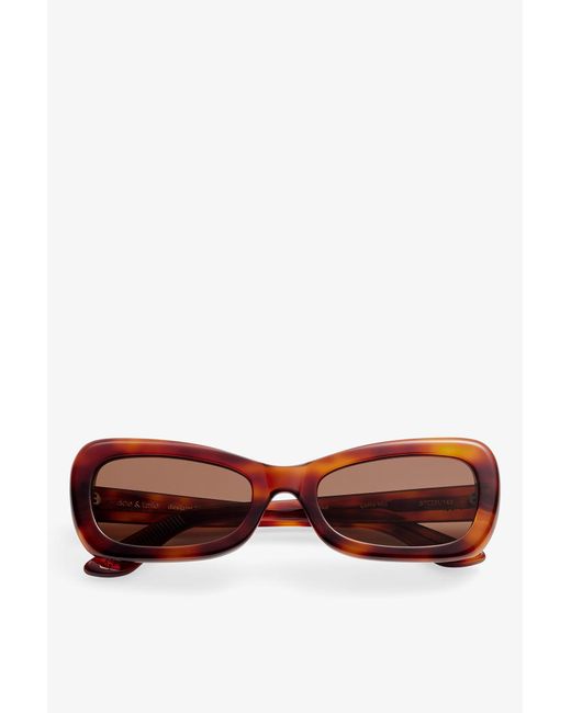 Ganni Brown X Ace & Tate Brooke Sunglasses