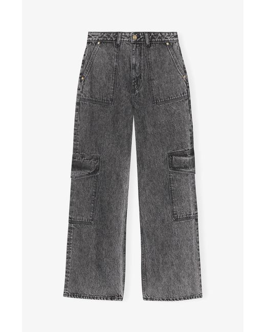 Ganni Gray Washed Angi Jeans