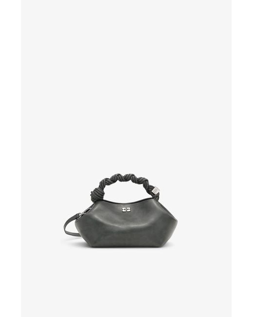 Ganni Gray Steal Dark Small Bou Bag