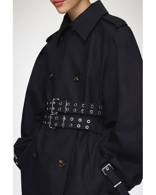 Ganni Blue Trench Coat