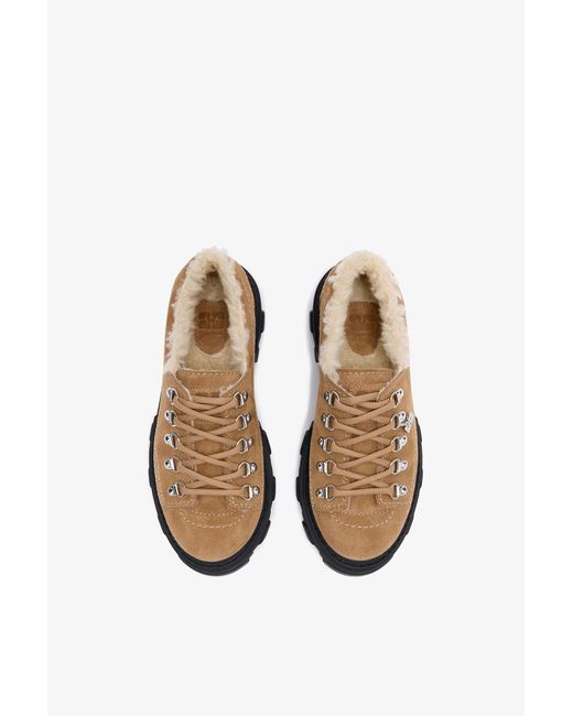 Ganni Brown Cleated Derbies In