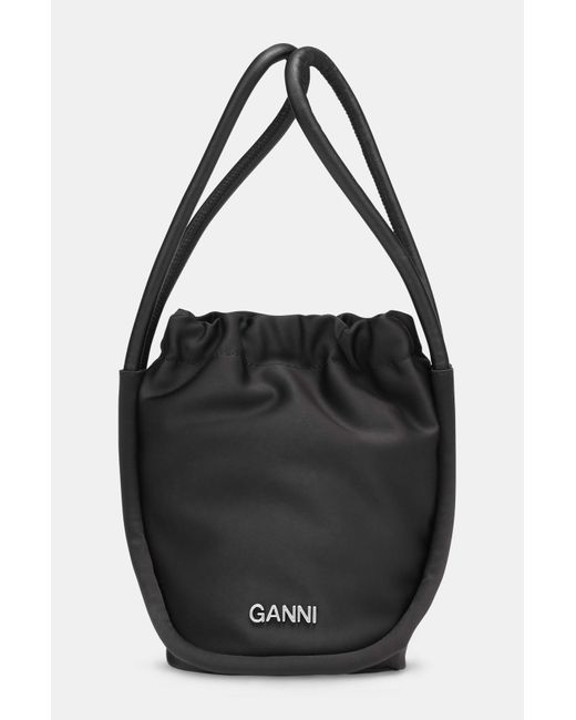 Ganni Leather Sidestrap Mini Bag Black One Size Lyst UK