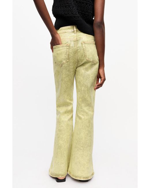 Ganni Metallic Foil Jeans