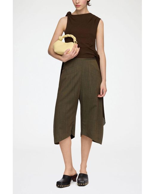 Ganni Green Capri Trousers