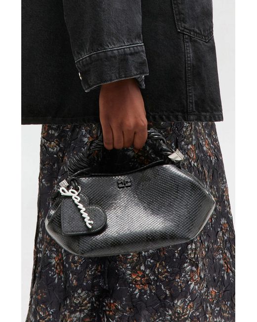 Ganni Black Snake Bou Heart Mirror