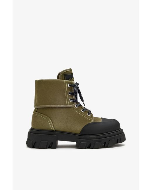 Ganni Green Trail Boots