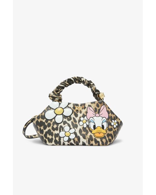 Ganni Multicolor Daisy Duck Leopard Small Bou Bag