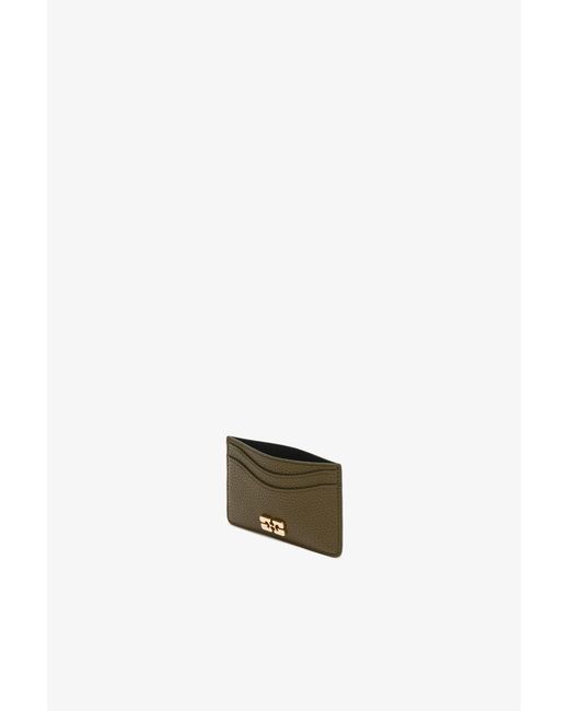 Ganni Green Bou Card Holder In