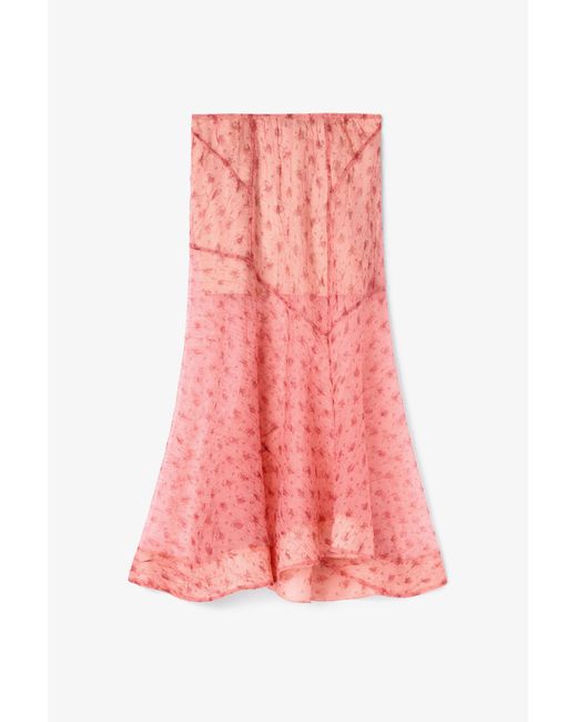 Ganni Red Skirt