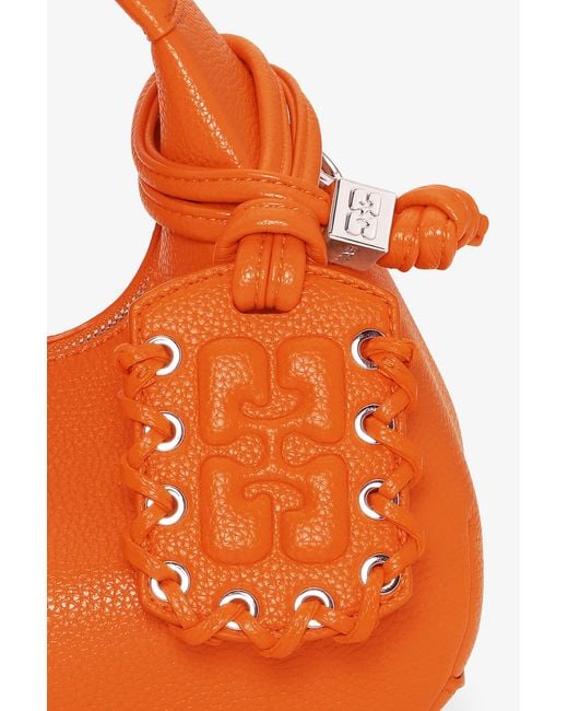 Ganni Orange Mini Hobo Bag