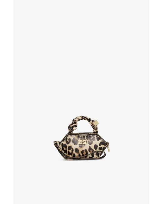 Ganni Blue Leopard Nano Bou Bag