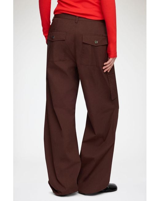 Ganni Red Cargo Trousers