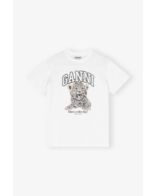 GANNI｜ (Black Basic Jersey Teddy Relaxed T-shirt （T4287 Phantom Black Basic Jersey Teddy Relaxed T-shirt | GANNI US